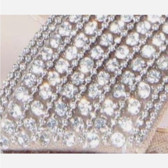 NEW Nina Eloise Ankle Strap Sandal - Alamo Tan Suede / Crystals - size 8.5 - Picture 5 of 14